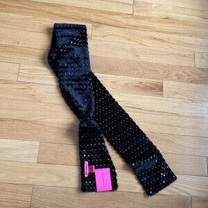 NEW Betsey Johnson Scarf - BLING!  Black with Gold Sequins